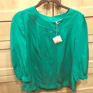 Kate Spade Green Blouse Size 8 NWT